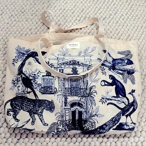 NWOT Sezane Jungle Print Tote Bag